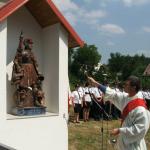 Svěcení sochy sv.Floriána u Hasičské zbrojnice